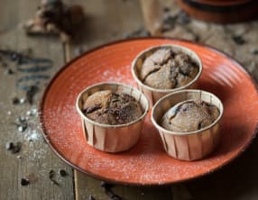 Muffins vegan banane choco noisette