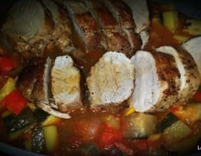 Filet mignon et ratatouille