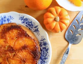 Gâteau renversé orange et potiron