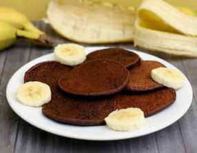 Pancakes à la banane et cacao