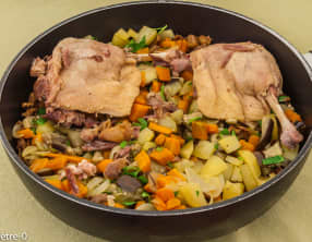Confit de canard aux légumes d'automne