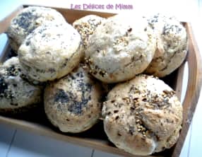 Petits pains sans pétrissage à la farine complète