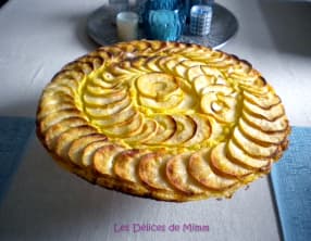 Tarte fine aux pommes, crème d’amandes et Amaretto