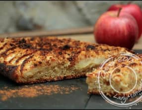 Tarte brioche crumble aux pommes