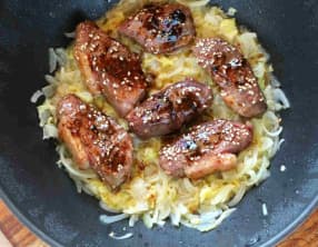 Chou chinois et magret de canard Teriyaki