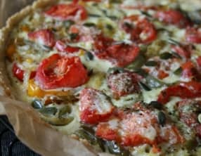 Tarte aux poivrons et tomates
