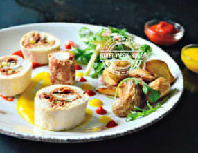 Poulet vapeur roulé en ballottine