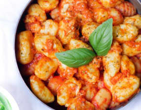 Gnocchis maison sauce tomate et chèvre