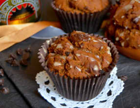 Muffins au butternut, mélasse, épices et chocolat noir