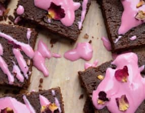 Brownies à la rose