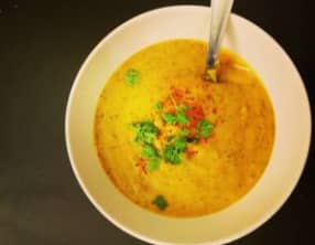 Soupe potimarron et lait de coco