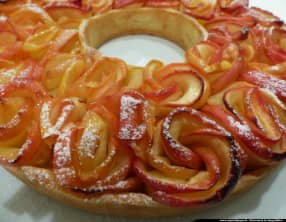 Tarte bouquet de roses