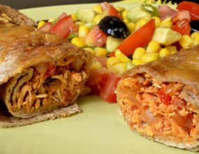 Fajitas gratinées aux restes de poulet