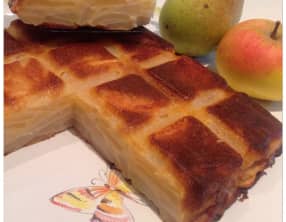 Gâteau invisible pommes et poires