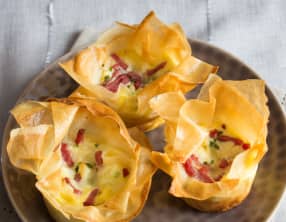 Corolles au chèvre et bacon