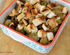 Gratin de choux de Bruxelles et châtaignes