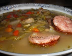 Potage paysan à la saucisse de Morteau