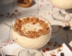 Tiramisu crumble aux pommes et fève tonka