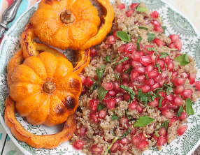 Salade tiède quinoa et Jack Be Little rôti