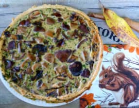 Quiche aux champignons sans lactose