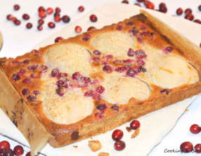 Tarte Bourdaloue et cranberries