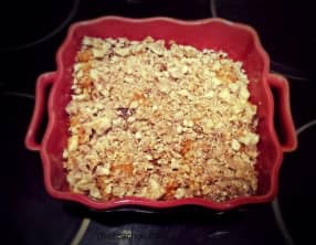 Crumble de potimarron aux châtaignes