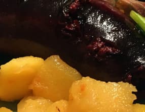 Boudin noir aux pommes et écrasée de pommes de terre
