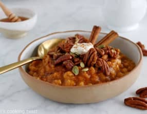 Porridge à la citrouille et au sirop d'érable