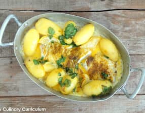 Dos de cabillaud aux épices et citrons confits