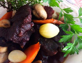 Joue de boeuf en bourguignon