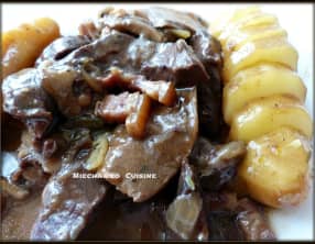 Cœur de veau aux morilles et cèpes façon bourguignon