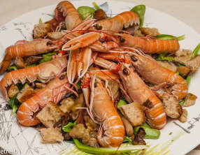 Langoustines aux cèpes