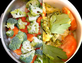 Curry vert de crevettes