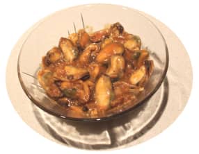 Moules en sauce escabech espagnole