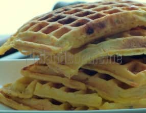 Gaufres de carotte au chèvre et au cumin