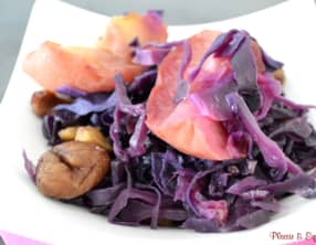 Chou rouge aux pommes et marrons
