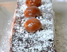 Bûche de Noël facile chocolat châtaignes