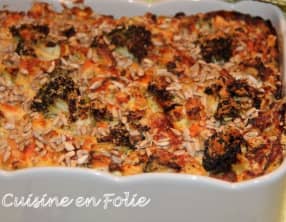 Gratin de légumes aux pois cassés