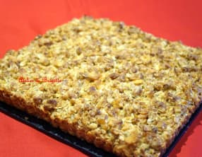 Carré ou crumble aux pommes, avoine et maïs