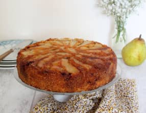 Gâteau aux poires chocolat noisettes