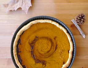 Tarte marbrée au chocolat et au potiron