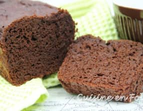 Cake au chocolat sans matière grasse et très pauvre en sucre