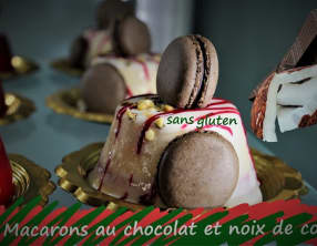 Macarons au chocolat et à la noix de coco