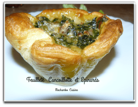 Feuilletés aux épinards et à la cancoillotte
