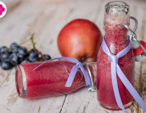 Jus de pomme raisin et jus de raisin