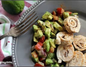 Ballotins de dinde au confit d'olive et sa salsa mexicana