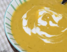 Velouté de patate douce et poireau