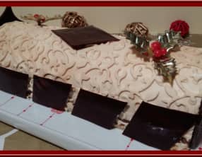 Bûche chocolat Dulcey, et son insert praliné