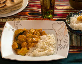 Tofu korma au chou-fleu