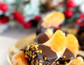 Quartiers de mandarine au chocolat noir